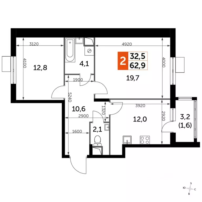 2-к кв. Московская область, Ленинский городской округ, пос. Развилка ... - Фото 0