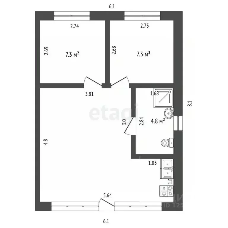 Дом в Крым, Симферопольский район, Добровское с/пос, с. Перевальное, ... - Фото 2