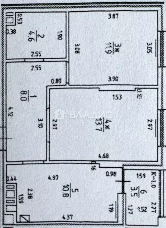 2-к кв. Калининградская область, Калининград Мирная ул., 1к4 (50.2 м) - Фото 1