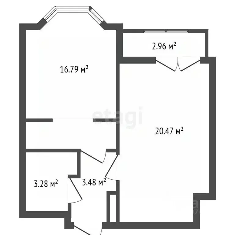 1-к кв. Санкт-Петербург ул. Дыбенко, 3 (47.0 м) - Фото 2
