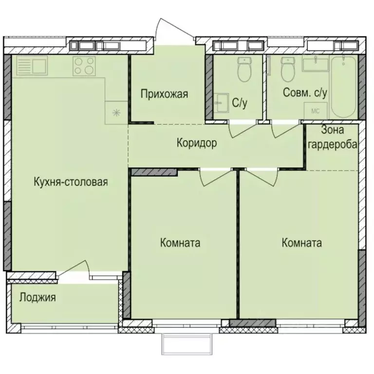 2-к кв. Удмуртия, Ижевск Автопроизводство жилрайон, Норвежский Лес ... - Фото 0