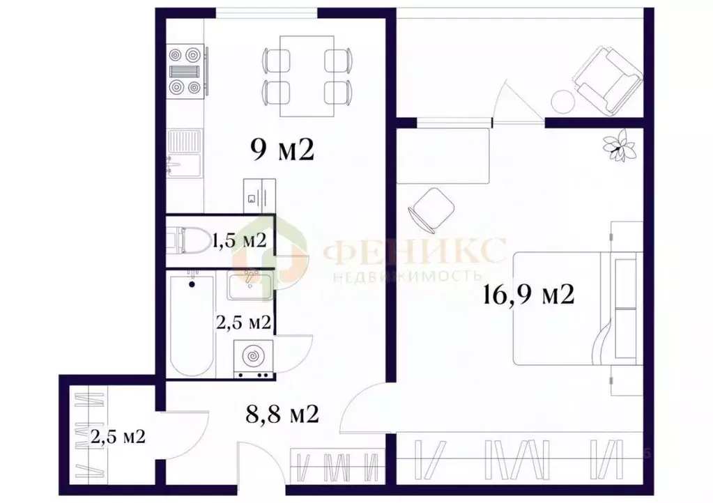 1-к кв. Ленинградская область, Всеволожск ул. Дружбы, 4к1 (43.5 м) - Фото 1