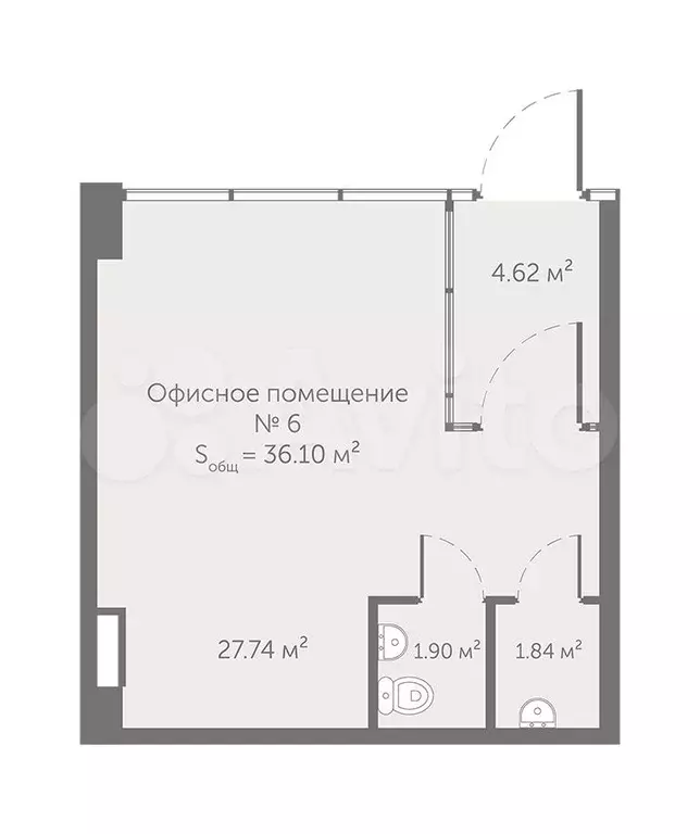 Продам помещение свободного назначения, 36.1 м - Фото 0