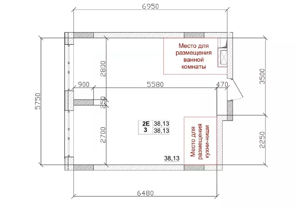 2-к кв. Кемеровская область, Кемерово ул. Дружбы, 11 (38.13 м) - Фото 1
