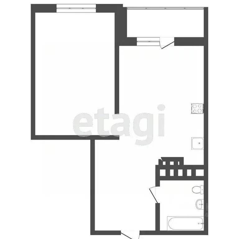 1-к кв. Тюменская область, Тюмень ул. Московский Тракт, 83к6 (44.6 м) - Фото 2
