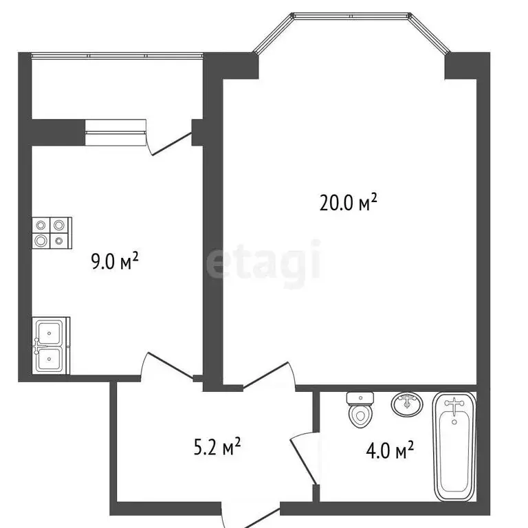 1-комнатная квартира: Феодосия, Симферопольское шоссе, 11к1 (38.2 м) - Фото 1