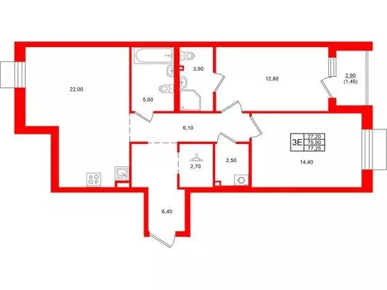 2-к кв. Санкт-Петербург, Санкт-Петербург, Сестрорецк Авиационная ул., ... - Фото 0