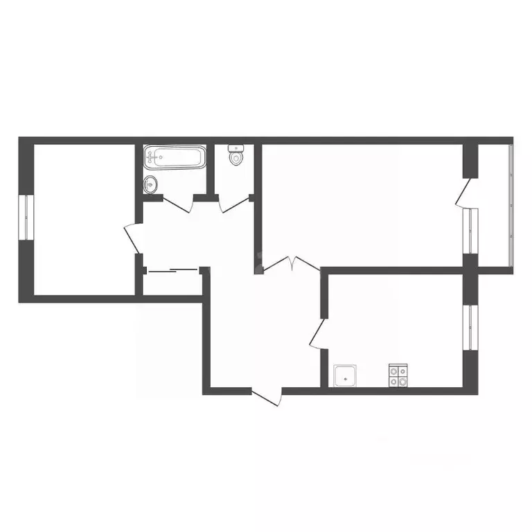 2-к кв. Тульская область, Богородицк Пушкинская ул., 13 (50.9 м) - Фото 1