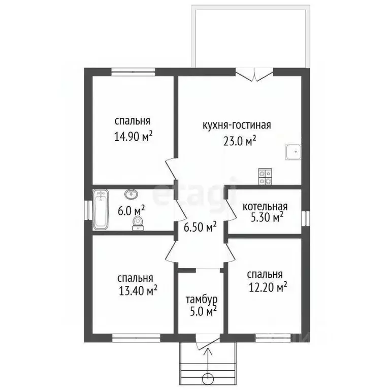 Дом в Мордовия, Лямбирский район, Берсеневское с/пос, пос. Звездный, ... - Фото 2