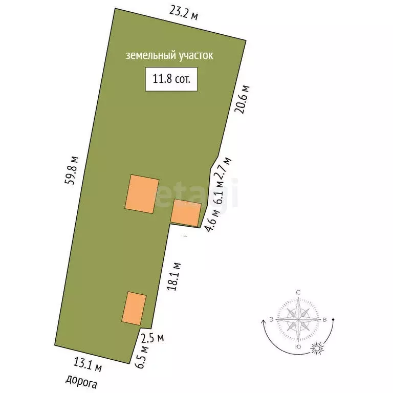 Дом в Ближнее, 1-я Октябрьская улица, 2 (46 м) - Фото 1