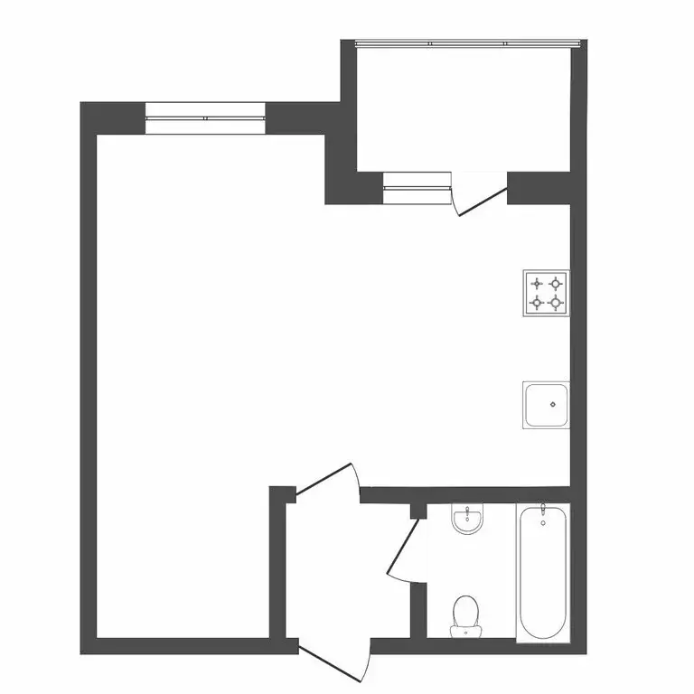 Квартира-студия: Тюмень, Полевая улица, 105к4 (33.5 м) - Фото 0
