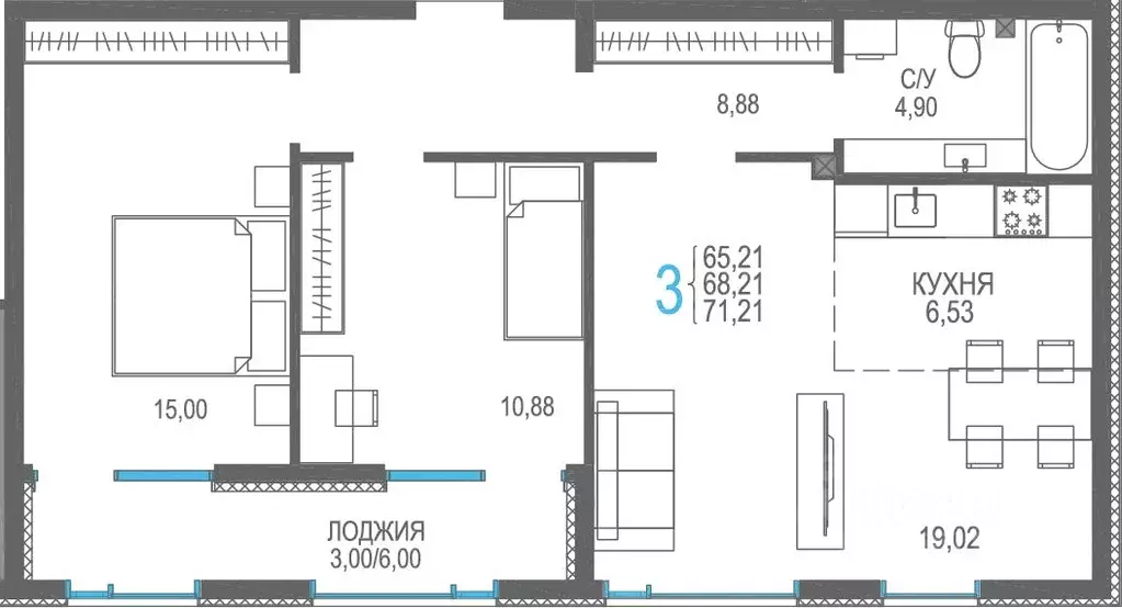 Студия Крым, Сакский район, Лесновское с/пос, с. Прибрежное Розовое ... - Фото 1