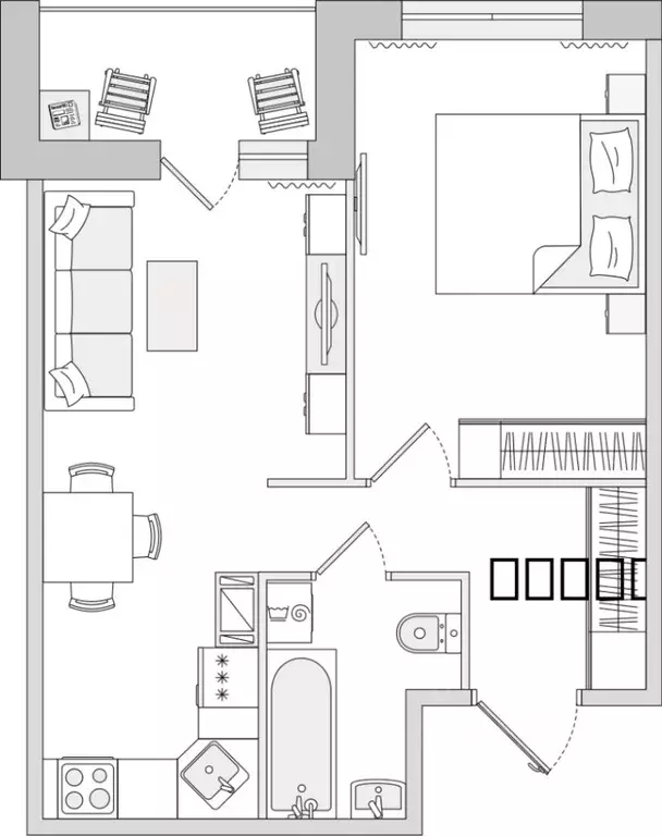 1-к кв. Санкт-Петербург ул. Плесецкая, 24 (41.93 м) - Фото 1