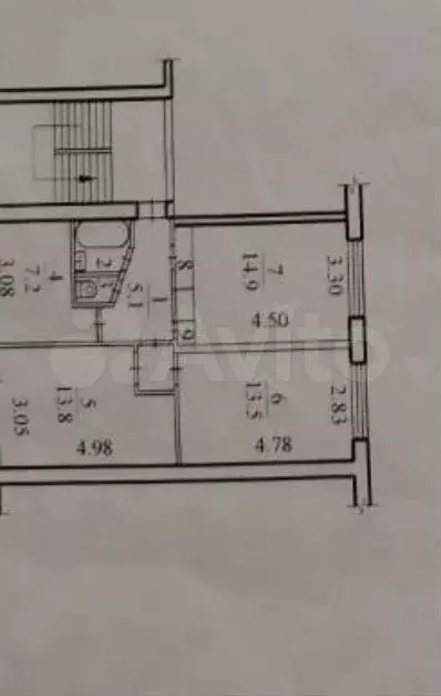 3-к. квартира, 58,7 м, 4/5 эт. - Фото 0