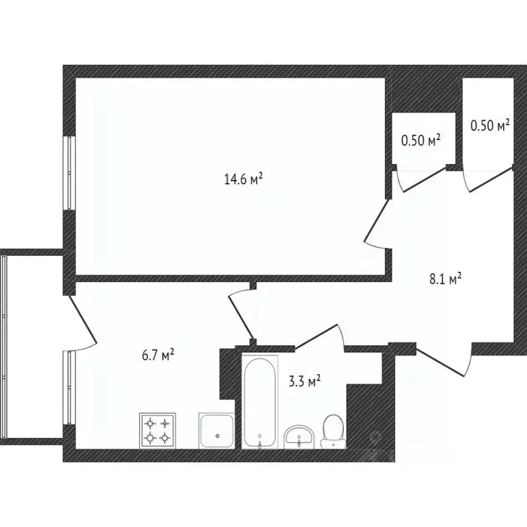 1-к кв. Ямало-Ненецкий АО, Новый Уренгой Восточный мкр, 6/6 (31.5 м) - Фото 1