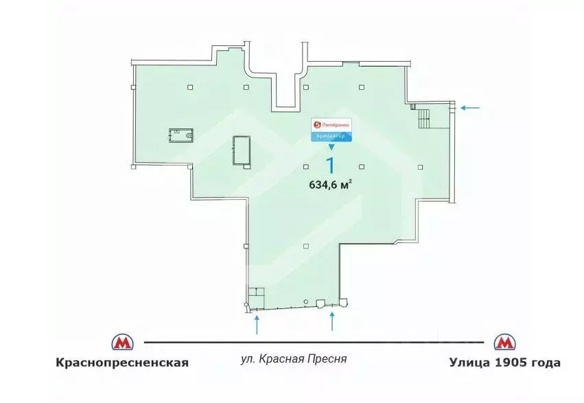 Помещение свободного назначения в Москва ул. Красная Пресня, 23кБс1 ... - Фото 2