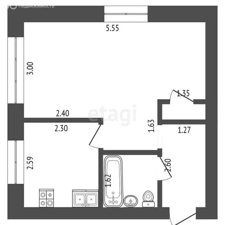 1-комнатная квартира: Ирбит, улица Горького, 7 (30.5 м) - Фото 1