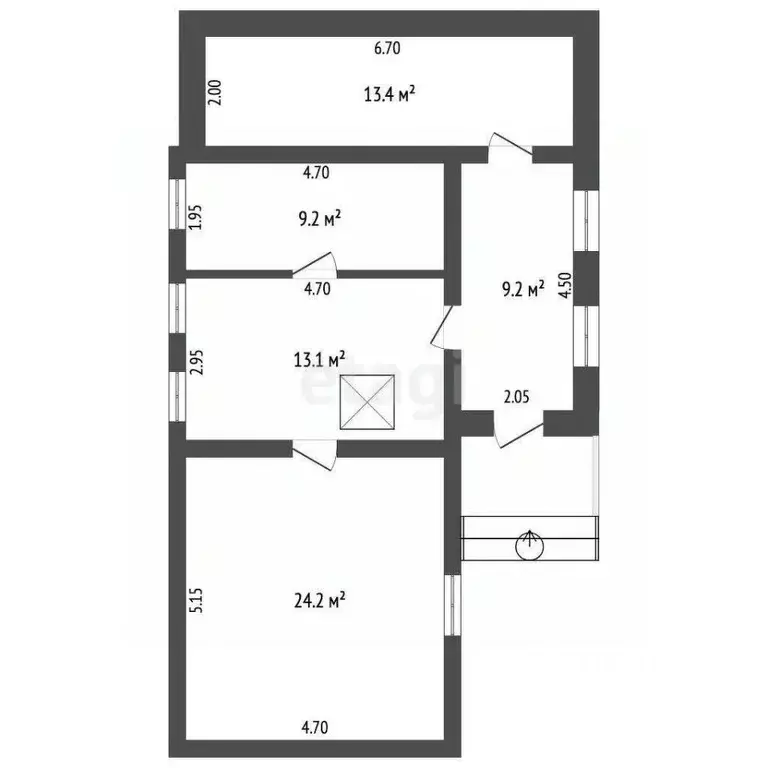 Дом в Мордовия, с. Большие Березники ул. Московская, 42 (69 м) - Фото 2