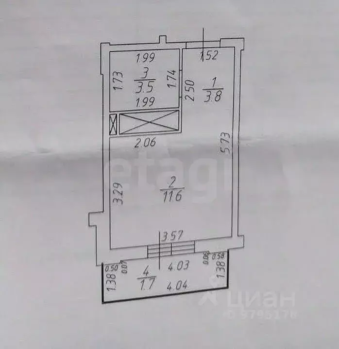 Студия Татарстан, Казань Тэцевская ул., 4А (18.9 м) - Фото 2
