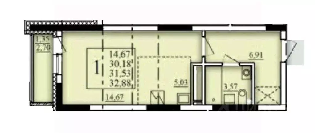 1-к кв. Башкортостан, Уфа Затон-Восточный жилрайон, Паруса жилой ... - Фото 0