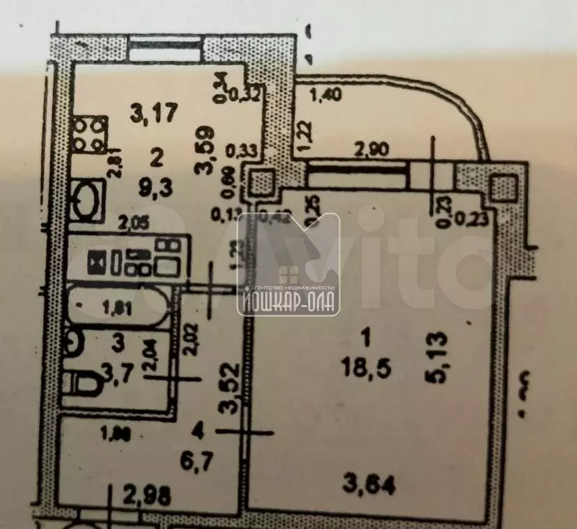 1-к. квартира, 39 м, 1/5 эт. - Фото 0