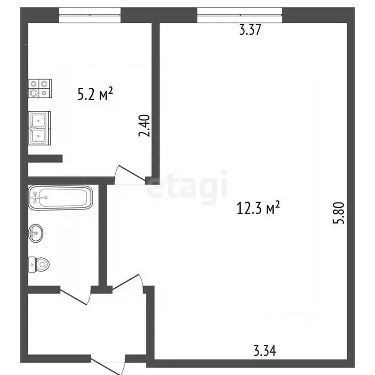 1-к кв. Москва Щелковское ш., 33 (32.0 м) - Фото 2