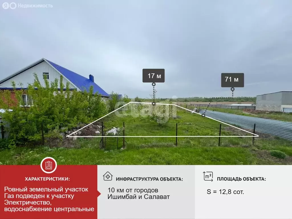 Участок в деревня Кантюковка, улица Ахтямова (12.8 м) - Фото 1