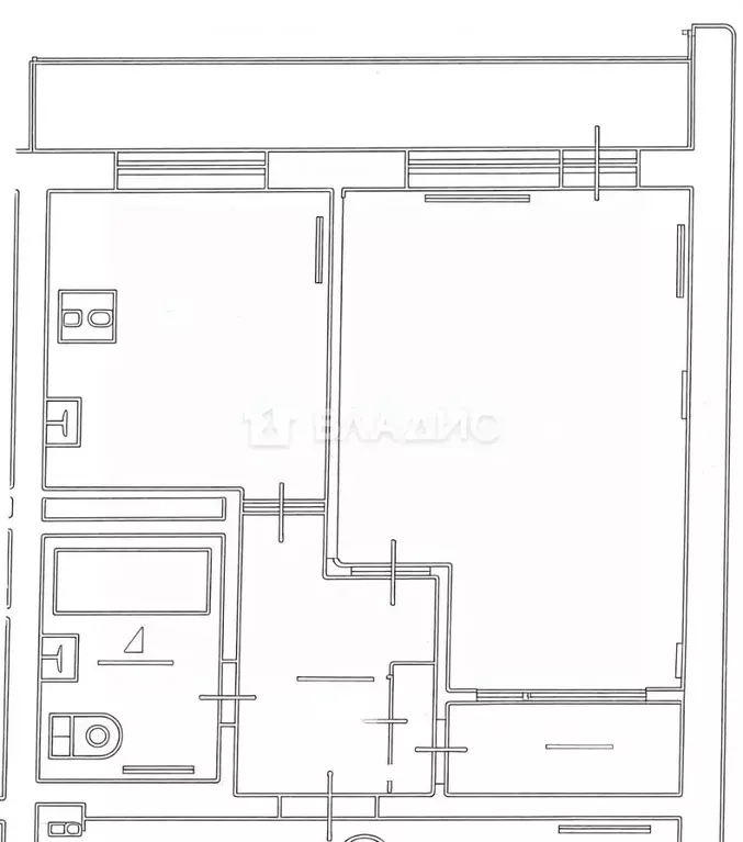 1-к кв. Калининградская область, Калининград ул. Горького, 193 (34.8 ... - Фото 2