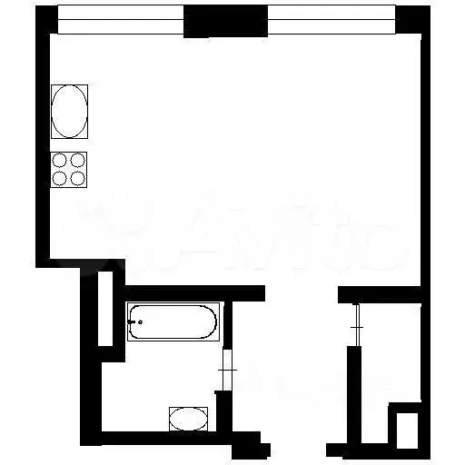 1-к. квартира, 31 м, 1/5 эт. - Фото 0