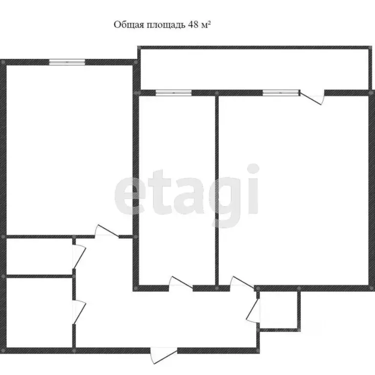 2-к кв. Иркутская область, Иркутск Университетский мкр, 70 (47.7 м) - Фото 2