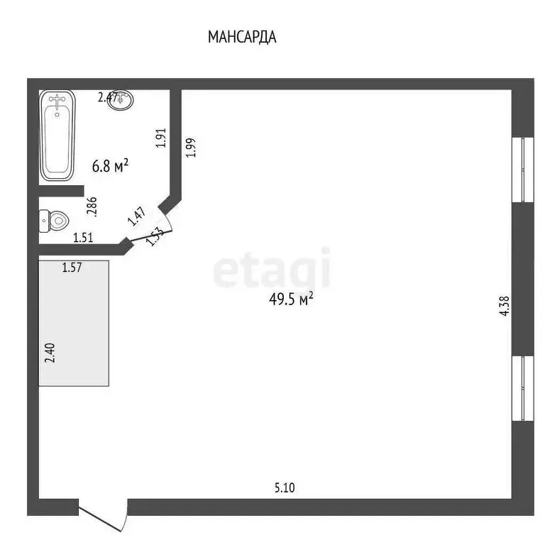 3-комнатная квартира: Лесной, улица Ленина, 13 (105.1 м) - Фото 2