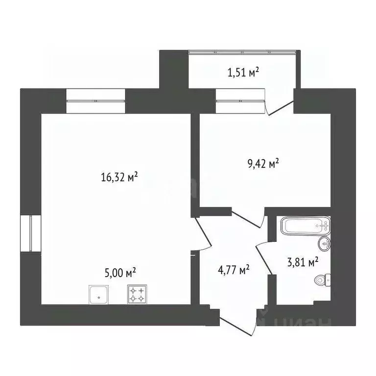 2-к кв. Башкортостан, Уфа ул. Асхата Мирзагитова, 10/1 (39.3 м) - Фото 2