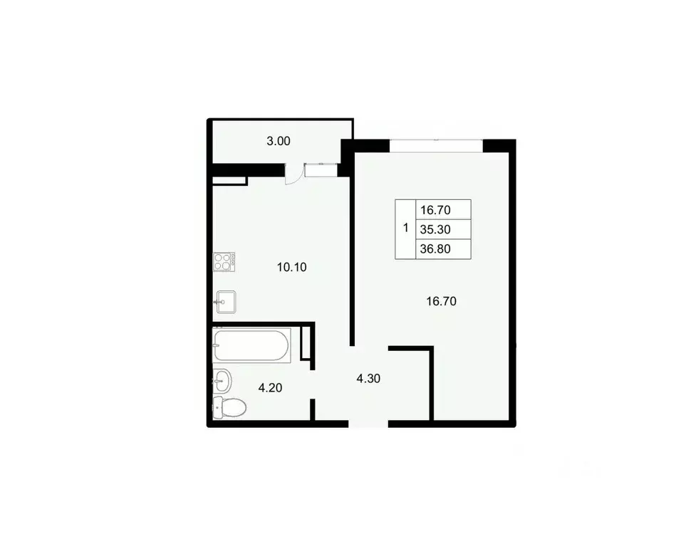 1-к кв. Краснодарский край, Краснодар ул. Героев-Разведчиков, 11 (36.8 ... - Фото 0