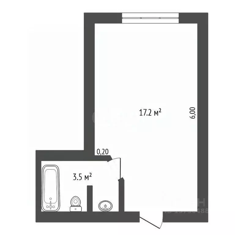 Студия Амурская область, Благовещенск Институтская ул., 30 (27.0 м) - Фото 1