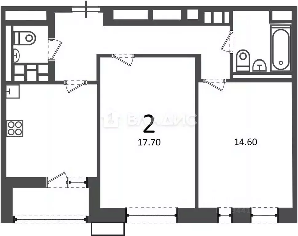 2-к кв. Москва ул. 5-я Соколиной Горы, 21А (56.9 м) - Фото 2