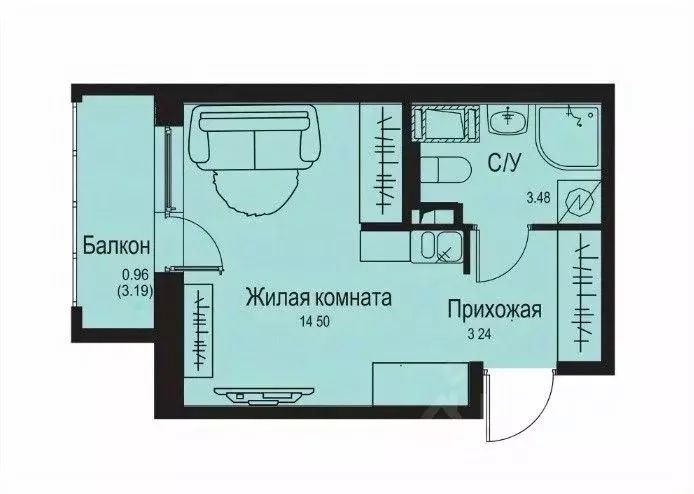 Студия Ленинградская область, Всеволожский район, Заневское городское ... - Фото 0