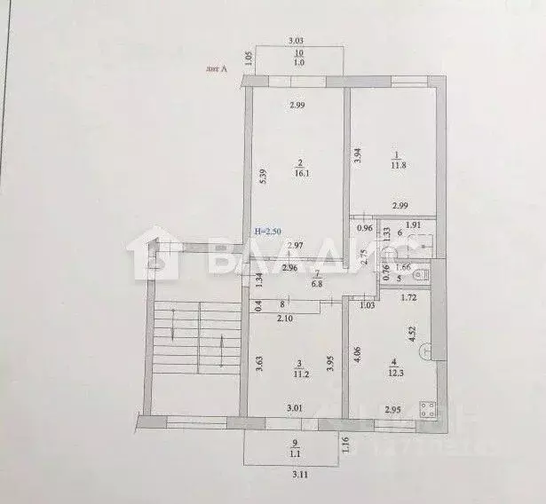 3-к кв. Краснодарский край, Ейск ул. Розы Люксембург, 181/1 (62.8 м) - Фото 2