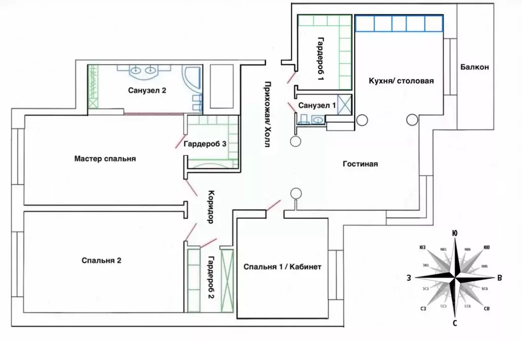 4-к кв. Москва Чапаевский пер., 3 (183.9 м) - Фото 2