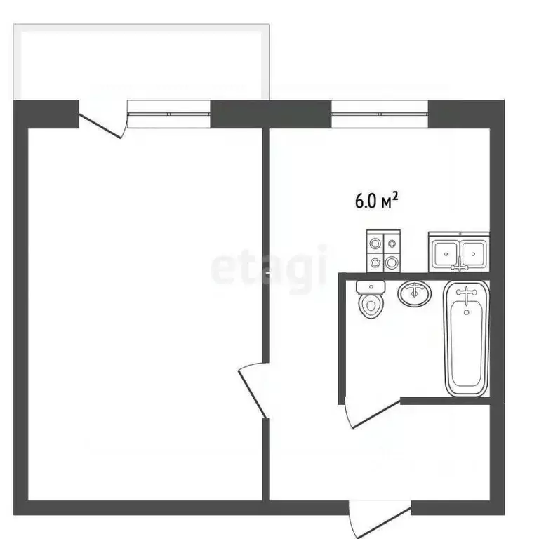 1-к кв. Московская область, Луховицы ул. Мира, 13 (31.0 м) - Фото 2