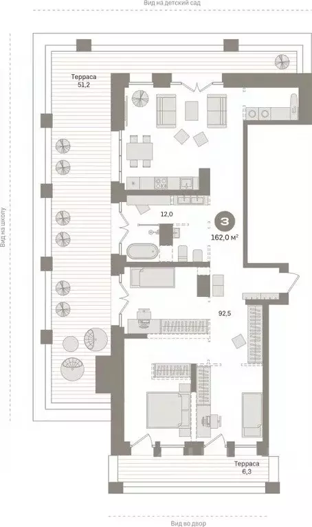 2-к кв. Ханты-Мансийский АО, Сургут Пролетарский просп., с9 (162.03 м) - Фото 1