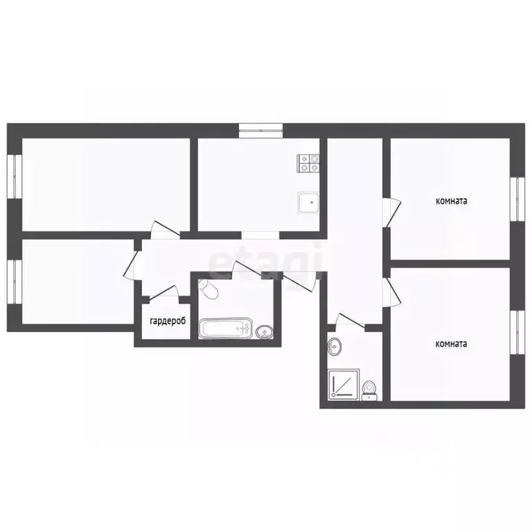 Комната Тюменская область, Тюмень проезд Геологоразведчиков, 55 (88.0 ... - Фото 1