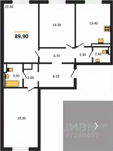 3-к кв. Воронежская область, Воронеж ул. Загоровского, 5/3 (89.9 м) - Фото 0