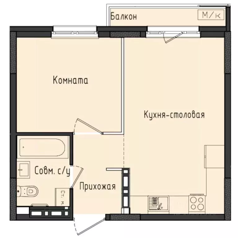 1-к кв. Удмуртия, Завьяловский район, с. Первомайский Город ... - Фото 1