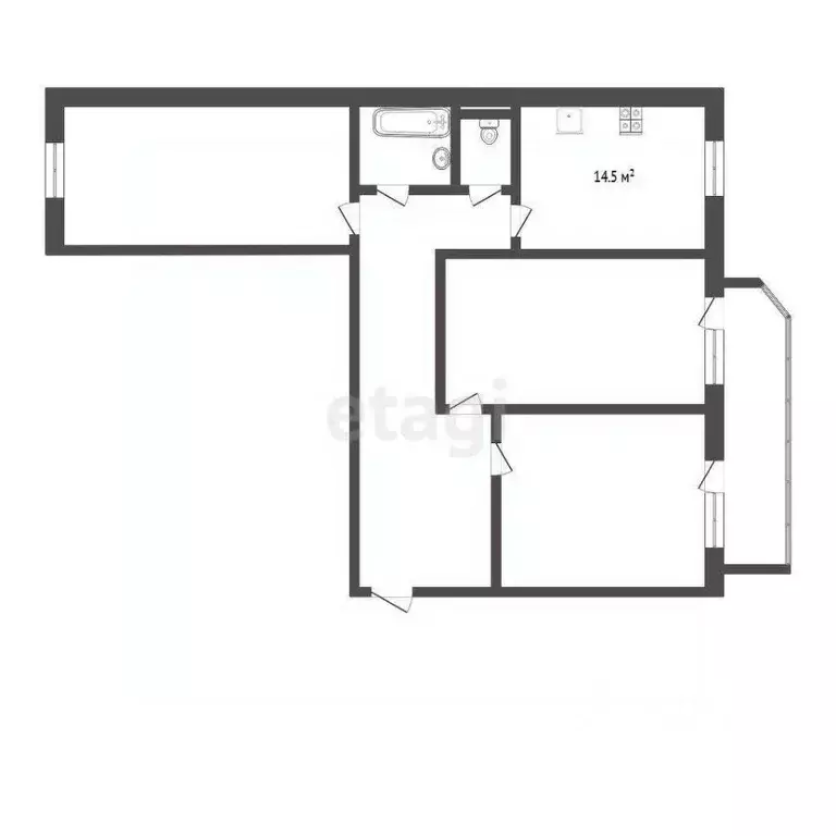 3-к кв. Тюменская область, Тюмень Широтная ул., 130к2 (90.8 м) - Фото 0