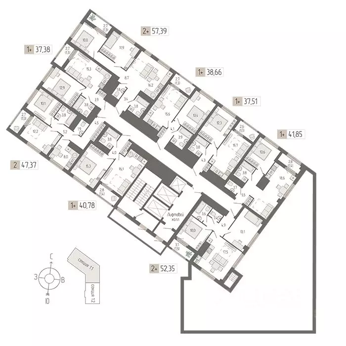 3-к кв. Свердловская область, Екатеринбург ул. Черкасская (52.35 м) - Фото 1