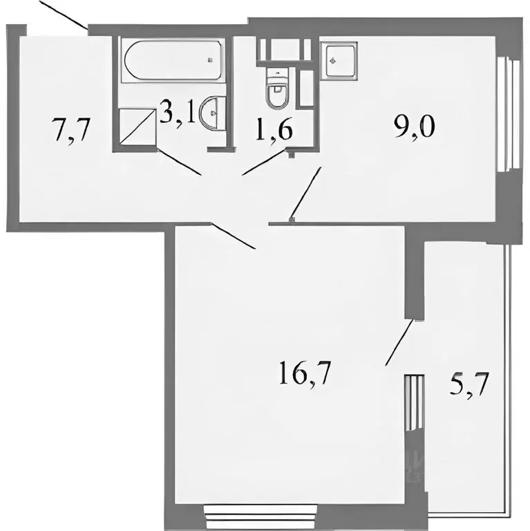 1-к кв. Санкт-Петербург Ленинский просп., 45к1 (40.0 м) - Фото 1