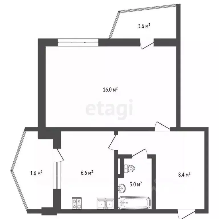 1-к кв. Севастополь просп. Победы, 19 (39.2 м) - Фото 2