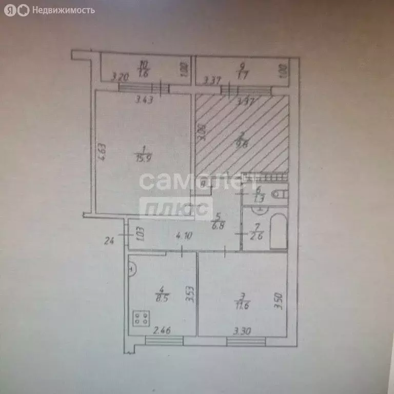 3-комнатная квартира: Нижнекамск, улица Сююмбике, 28 (63 м) - Фото 0