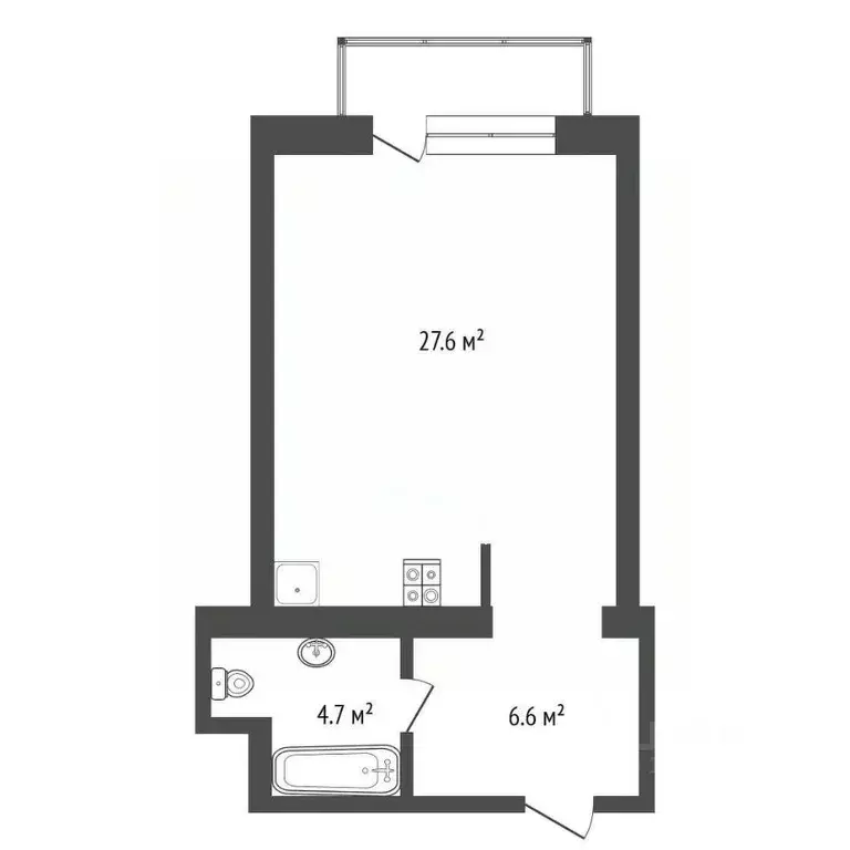 Студия Тюменская область, Тюмень Войновка мкр, ул. Энергостроителей, ... - Фото 2