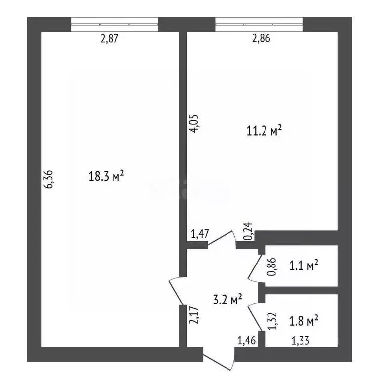 1-к кв. Амурская область, Зея Светлый-2 мкр, 53/1 (35.6 м) - Фото 1